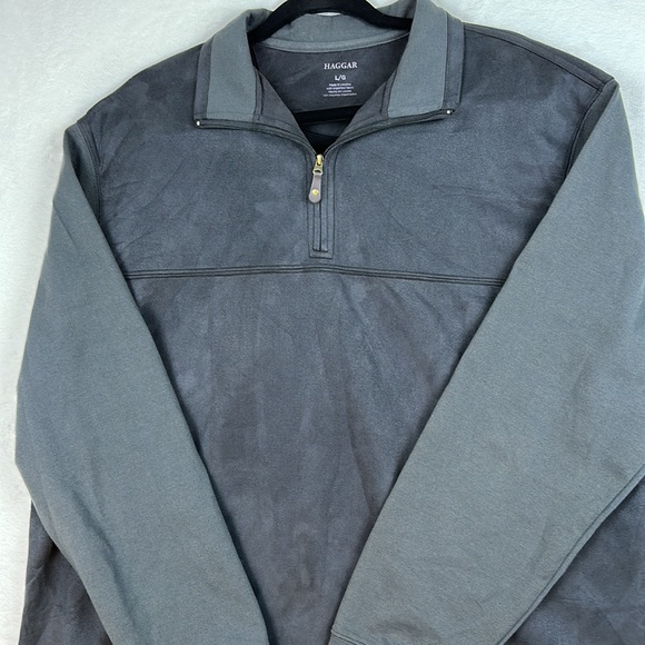 Haggar Men’s Pullover Sweater Black Size Large - Picture 2 of 11